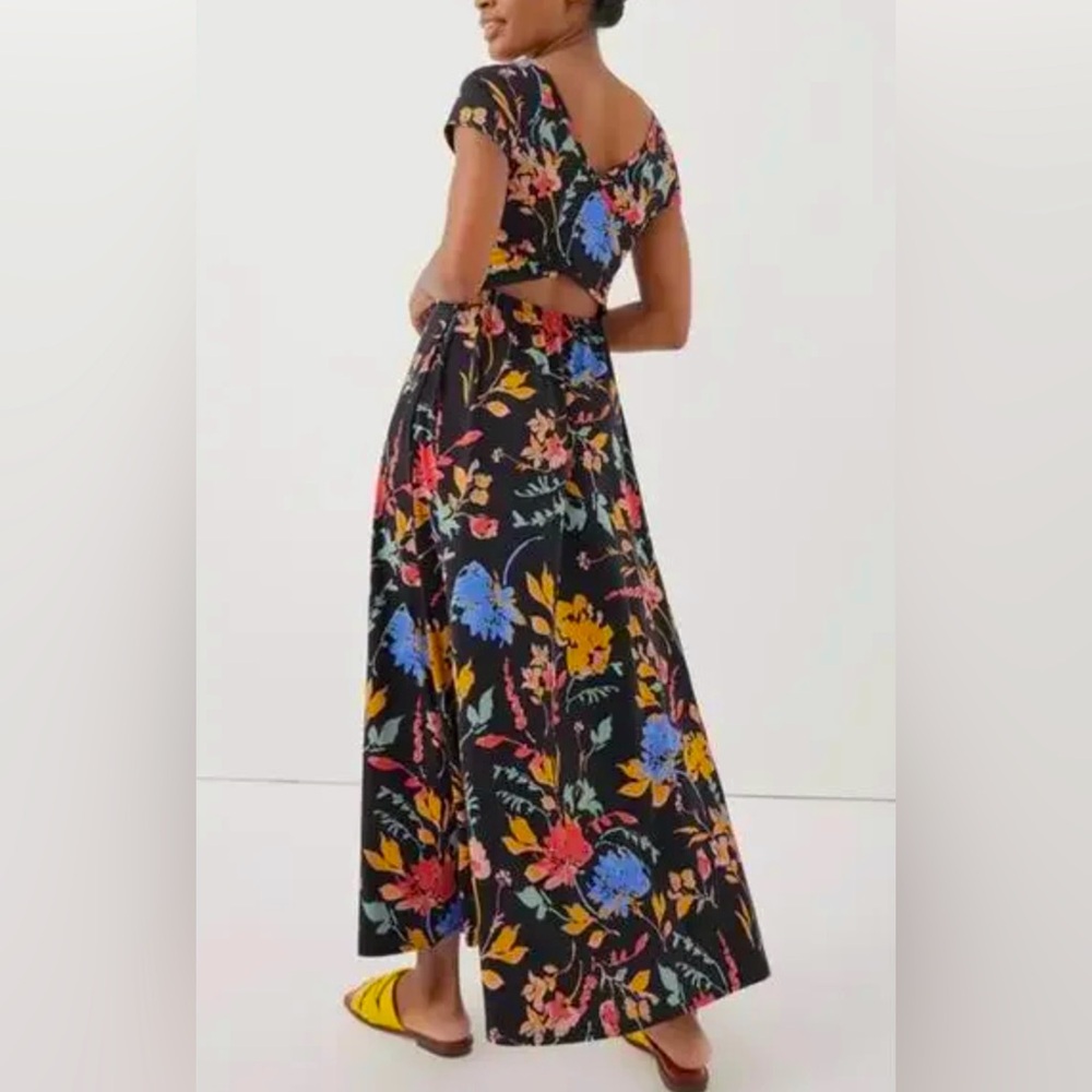 Pact Floral Maxi Fit and Flare Dress